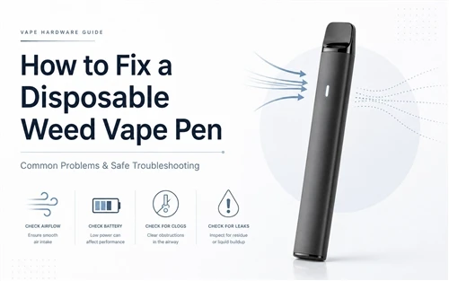 Como consertar a caneta de vape de ervas daninhas descartáveis? Problemas e c...